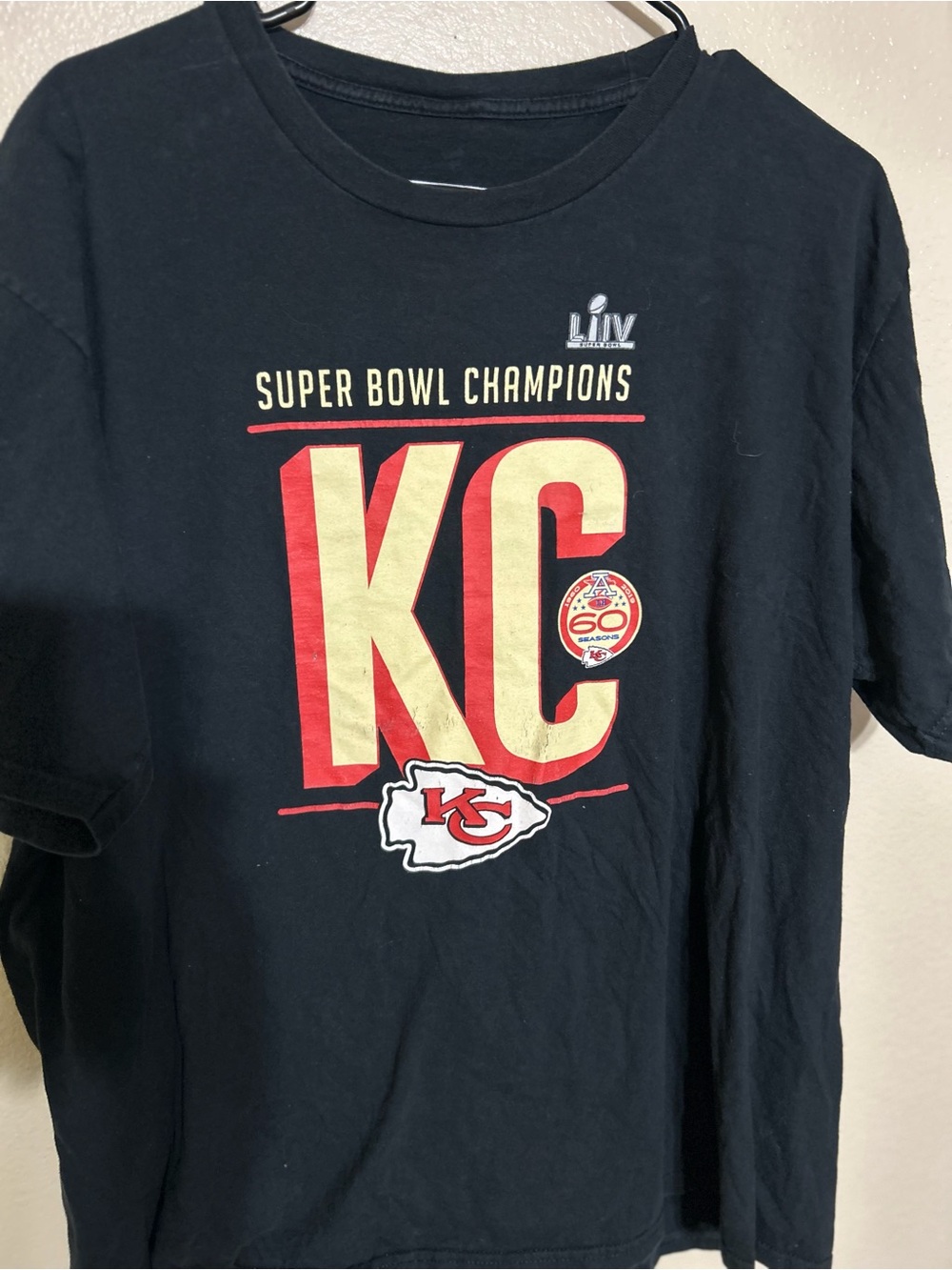 Kansas City Chiefs Super Bowl Champions Short Sleeve Tee - Black